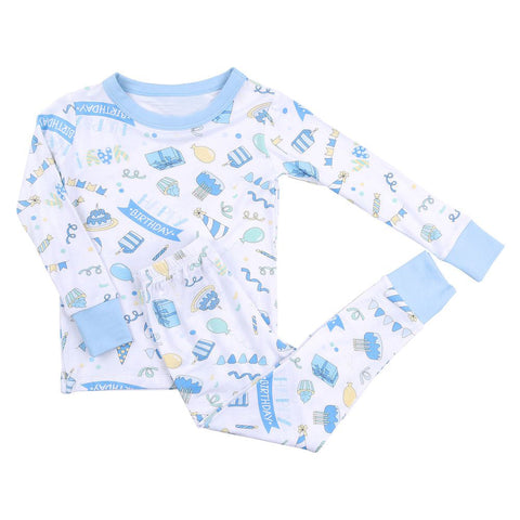 BLP0470 pre-order 3-6M to 7-8T toddler boy clothes happy birthday boy winter pajamas outfit-2024.5.27