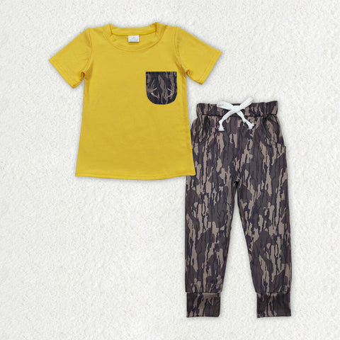 BSPO0379 baby boy clothes elk hunting camouflage  boy fall spring outfit