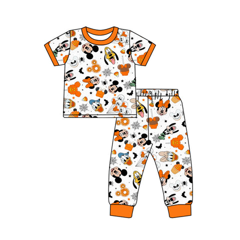 BSPO0390 pre-order 3-6M to 7-8T baby boy clothes cartoon mouse boy halloween pajamas outfit