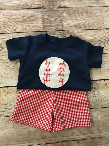 BSSO0404 baby boy clothes baby baseball outfit toddler summer outfits boy summer shorts set 1