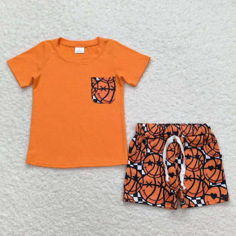 BSSO0789 RTS baby boy clothes basketball toddler boy summer outfits 3-6M to 7-8T
