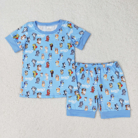 BSSO0853 RTS baby boy clothes cartoon dog toddler boy summer outfits 3-6M to 7-8T
