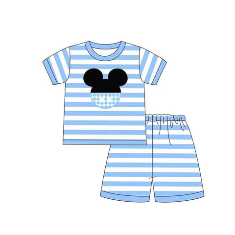 BSSO0959 pre-order 3-6M to 7-8T baby boy clothes cartoon mouse toddler boy summer outfits