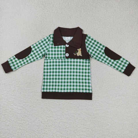 BT0301 toddler boy clothes dog duck winter top