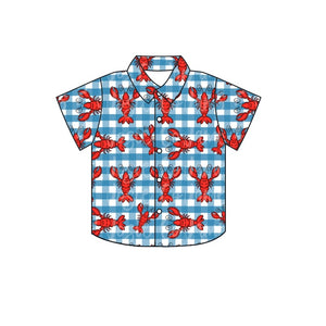 BT0386 pre-order baby boy clothes crawfish summer tshirt