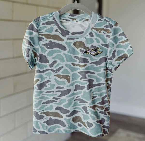 BT0598 RTS baby boy clothes mallard camouflage boy summer tshirt 1