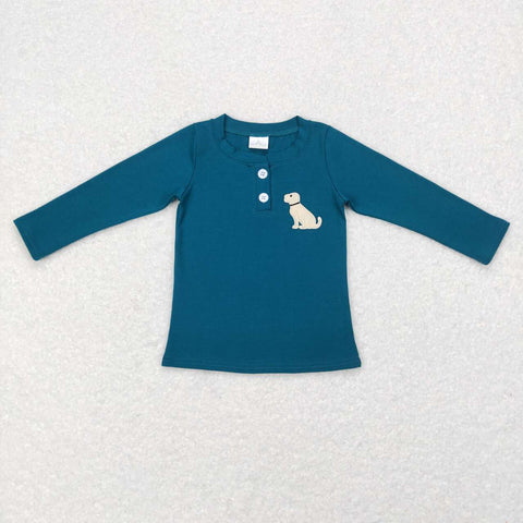 GT0354 kids clothes boys dog embroidery cotton boy winter top 1