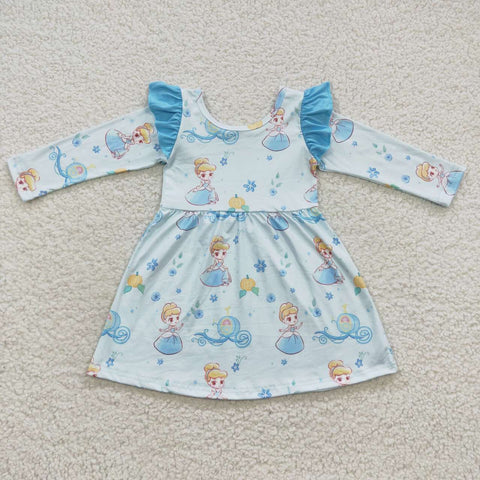 GLD0254 toddler girl clothes princess girl winter dress