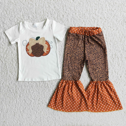 C10-14 girl clothes pumpkin set-promotion 2023.9.11