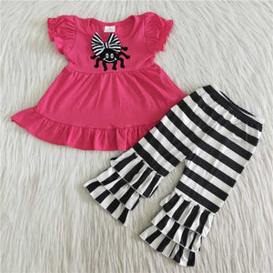 C2-8-1-Baby Girl Pink Short Sleeve Dress Set-promotion 2023.8.14