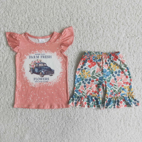C4-24 baby girl clothes car girl summer shorts set-promotion 2024.3.23 $5.5