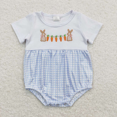 SR0723 baby boy clothes boy easter bubble embroidery bunny rabbit newborn easter clothes