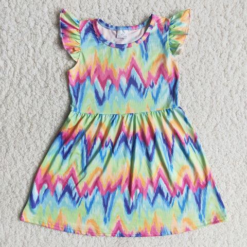C6-2-1 girl summer flutter sleeve dress-promotion 2024.3.2 $2.99