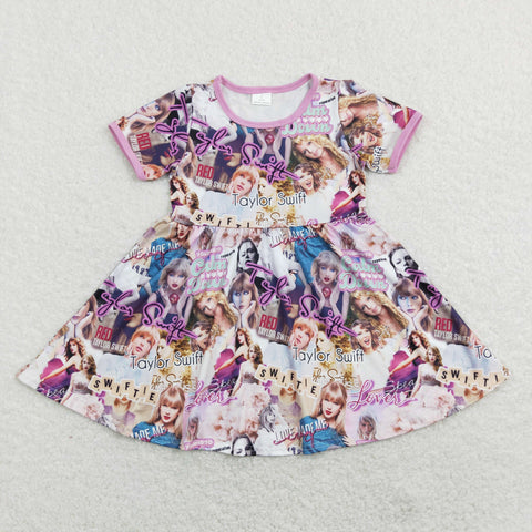 GSD0707 baby girl clothes girl female star summer dress