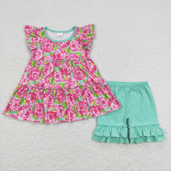 SS0180 RTS baby girl clothes girl summer shorts toddler bottom ruffles shorts