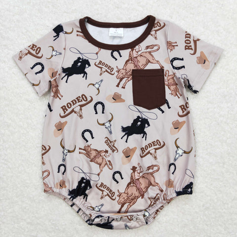 SR1358 RTS baby boy clothes redeo toddler boy summer bubble western clothes