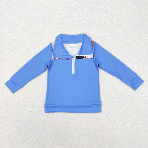 BT0466 baby boy clothes baseball blue boy winter shirt top