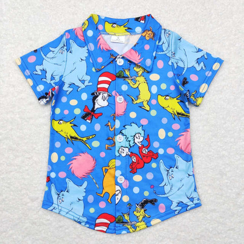 BT0421 baby boy clothes dr.seuss boy summer tshirt toddler spring clothes