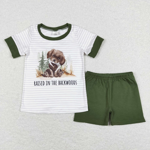 BSSO0376 kids clothes boys dog boy summer outfits hunting clothes