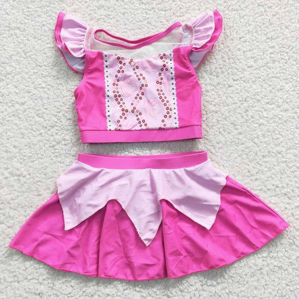 S0146 baby girl clothes princess girl swimwear toddler girl summer swimsuit