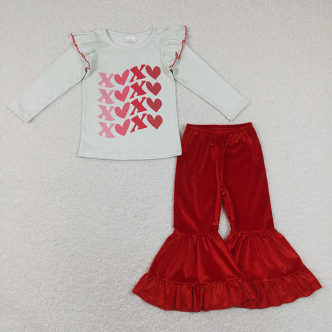 GLP1142 baby girl clothes xoxo girl valentines day outfit