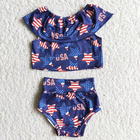 D10-5 RTS girl clothes 4th of July girl summer bummies set-promotion 2024.4.22 $5.5