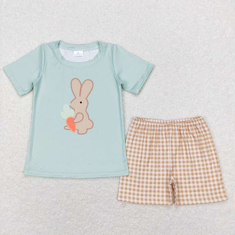 BSSO0407 baby boy clothes bunny print boy  easter outfit summer outfits
