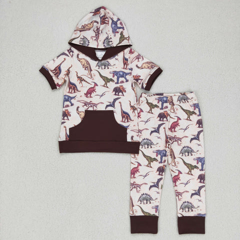 BSPO0152 baby boy clothes pocket dinosaur boy fall spring outfit