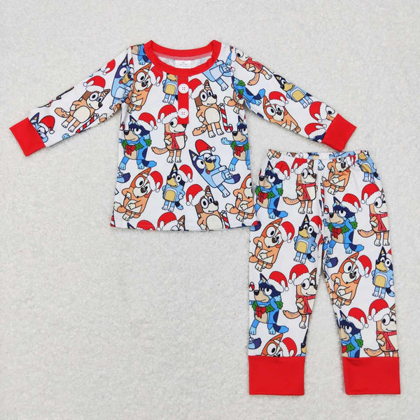 BLP0413  toddler boy clothes cartoon boy christmas pajamas set