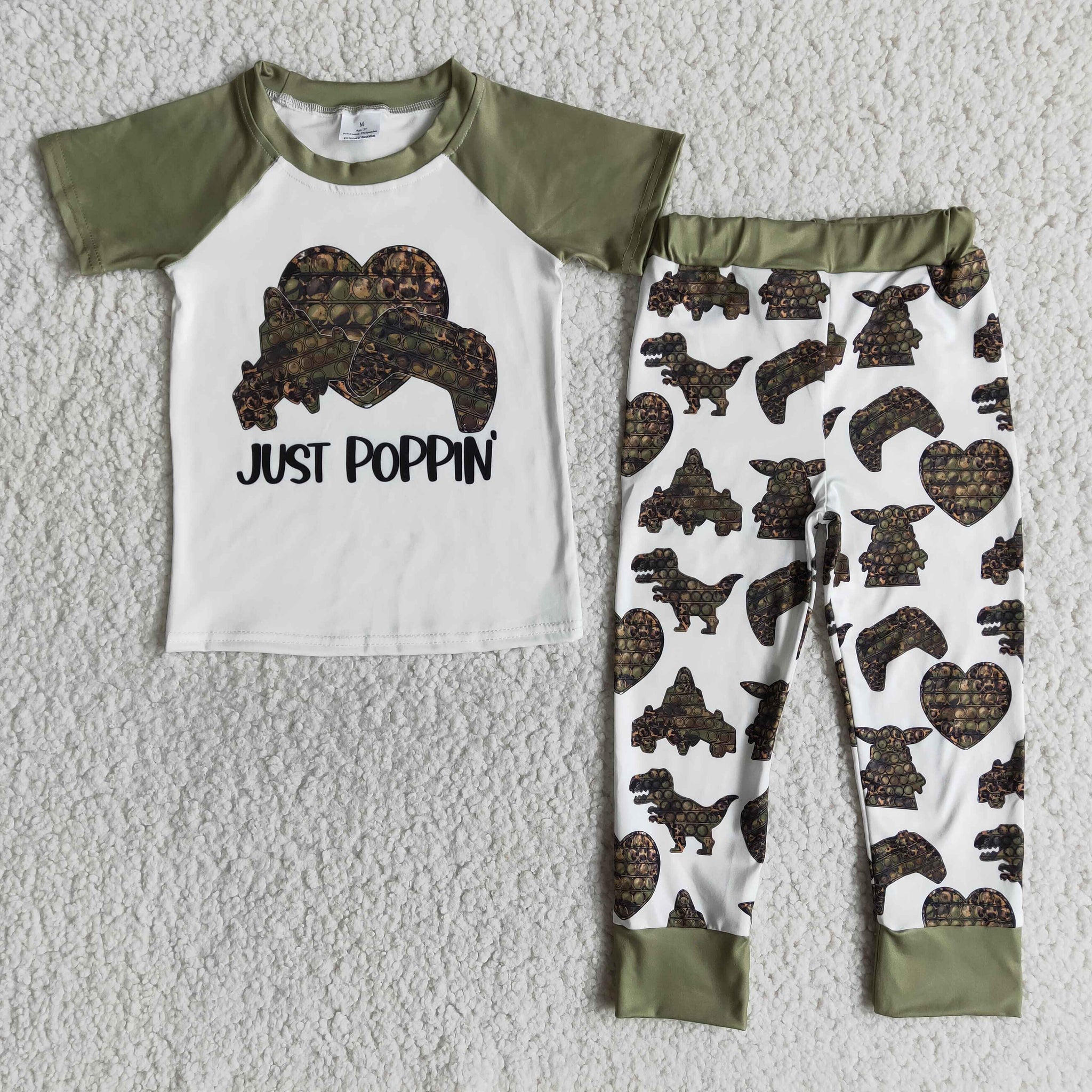 E12-16 baby boy clothes just poppin fall spring boy pants set-promotion 6.1 $5.5