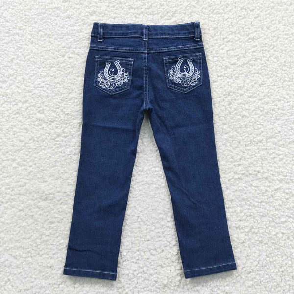 P0085 kids clothes girls blue jeans denim pant