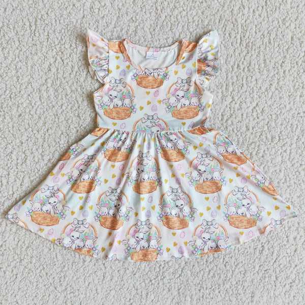 E6-1 toddler girl clothes bunny easter dress flower girl dresses-promotion 2024.1.20