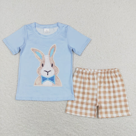 BSSO0292 baby boy clothes bunny boy easter shorts set toddler easter clothes
