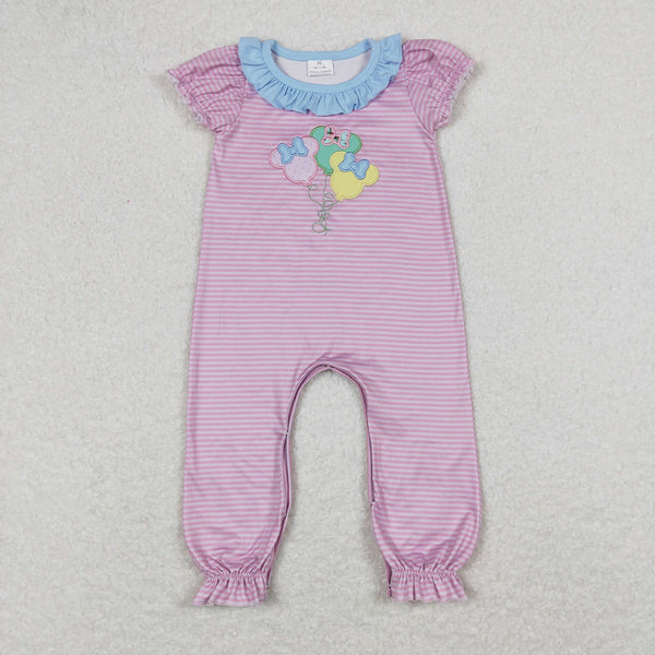 SR0611 RTS baby girl clothes embroidery cartoon newbron summer clothes girl summer romper