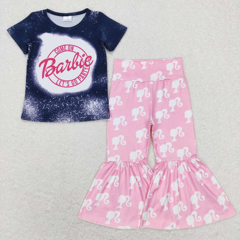 GSPO1353 baby girl clothes toddler fall spring outfit baby bell bottom set