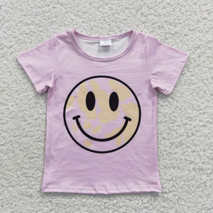 GT0192 baby girl clothes smile pink girl summer tshirt