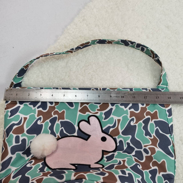 BA0157  Baby toddler infant baby bunny bag pink plaid easter bag basket camo easter basket