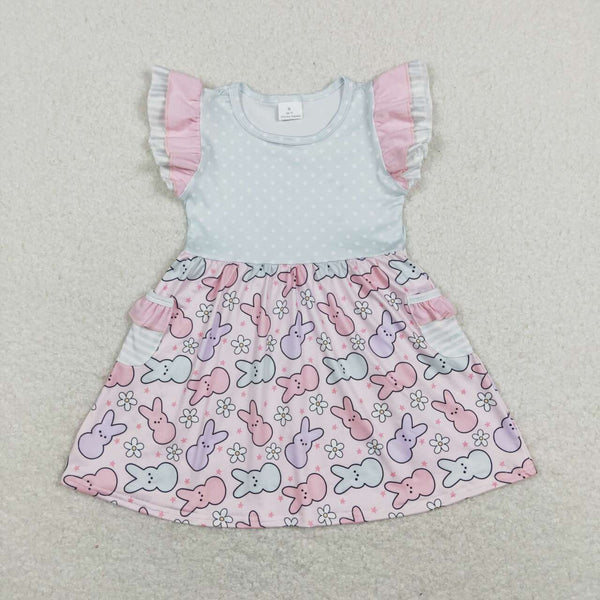 GSD0637 baby girl clothes bunny rabbit girl easter clothes toddler easter dress