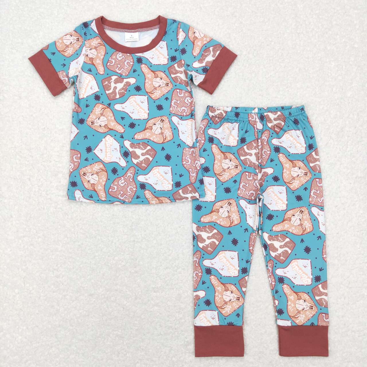 BSPO0238 baby boy clothes highland cow boy spring outfit toddler fall pajamas set