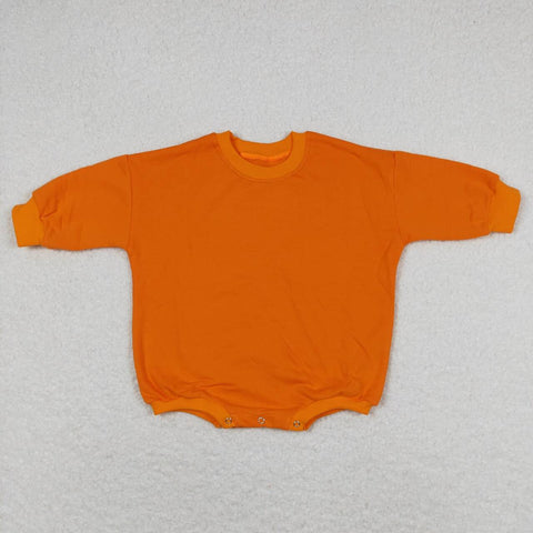 LR0927 RTS baby clothes orange sweater newborn winter bubble