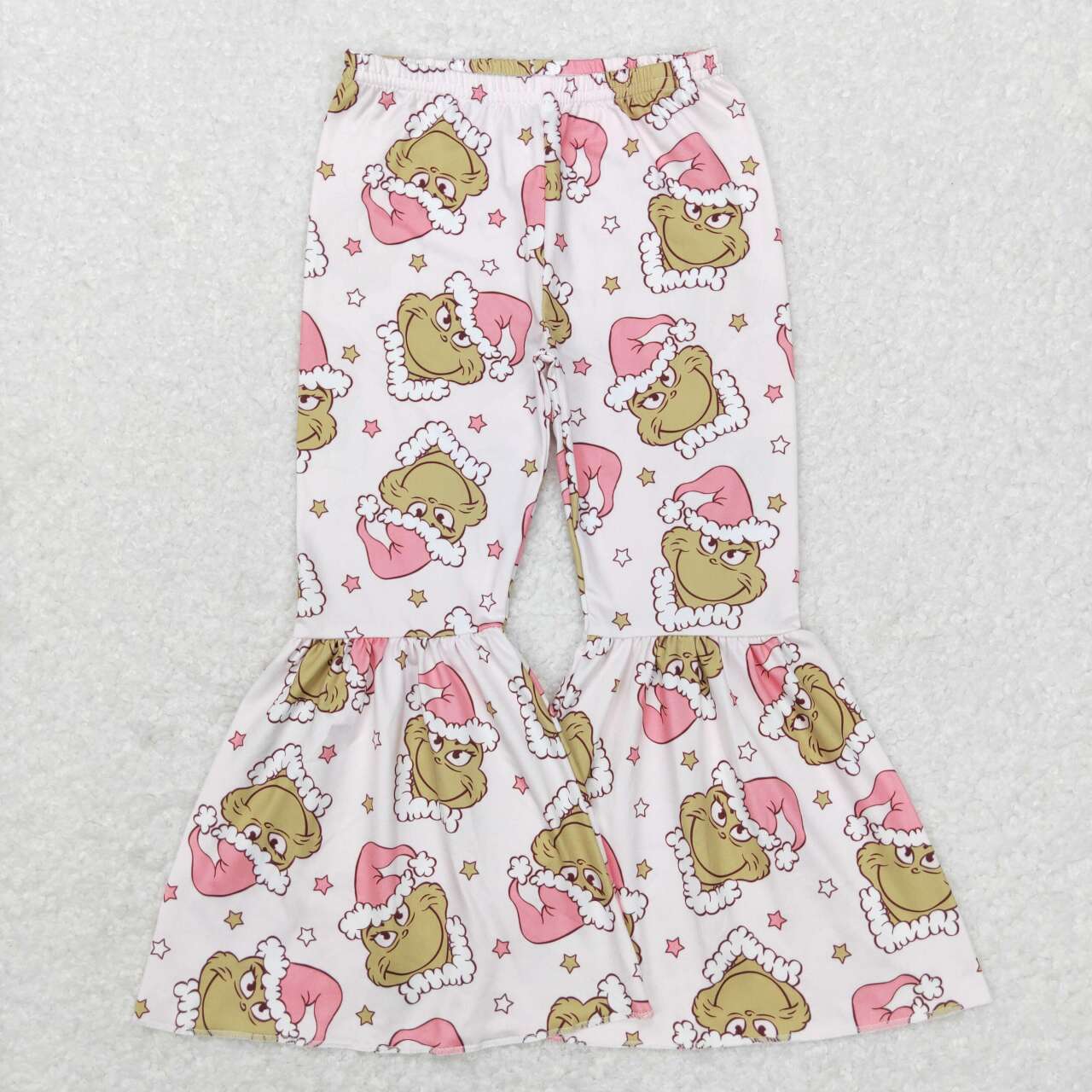 P0312 toddler girl clothes christmas bell bottom flare pant