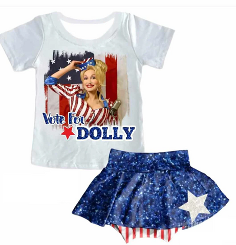 GBO0388 pre-order baby girl clothes 4th of July patriotic girl summer bummies sets
