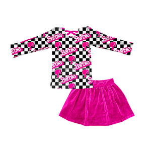 GLD0342 pre-order baby girls clothes girl skirt set