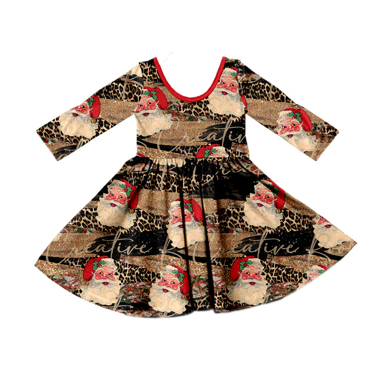 GLD0346 pre-order toddler girl dresses girl christmas  dress