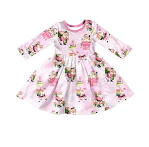 GLD0354 pre-order baby girl clothes girl winter dress