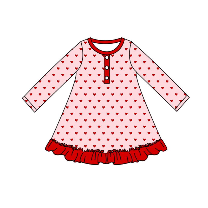 GLD0425 pre-order baby girl clothes girl velentines day dress