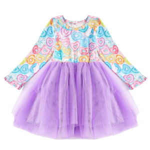 GLD0428 pre-order toddler girl clothes tulle girl valentines day dress