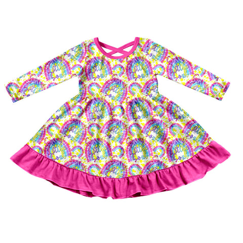 GLD0437 pre-order toddler girl clothes girl winter dress