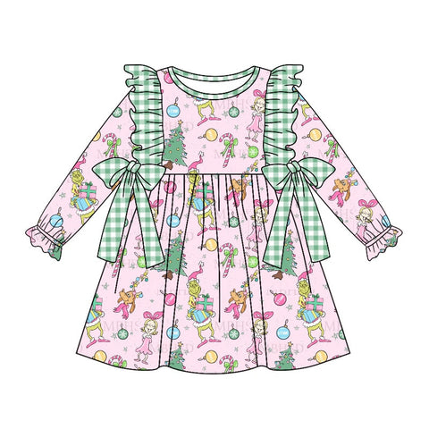 GLD0519 pre-order toddler girl clothes cartoon  baby girl christmas  dress-2024.5.27