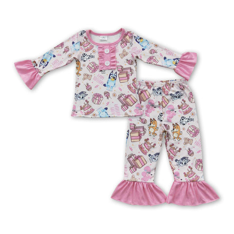 GLP0454 toddler girl clothes girl winter pajamas set